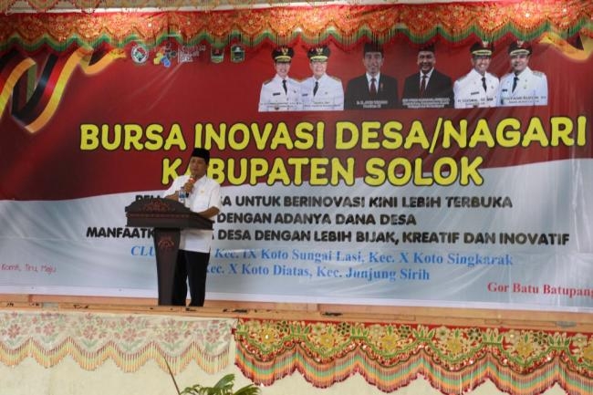 Wakil Bupati hadiri Bursa Inovasi Desa/Nagari di Kabupaten Solok