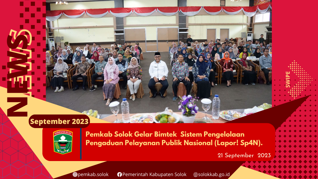 Pemkab Solok Gelar Bimtek  Sistem Pengelolaan Pengaduan Pelayanan Publik Nasional (Lapor! Sp4N).