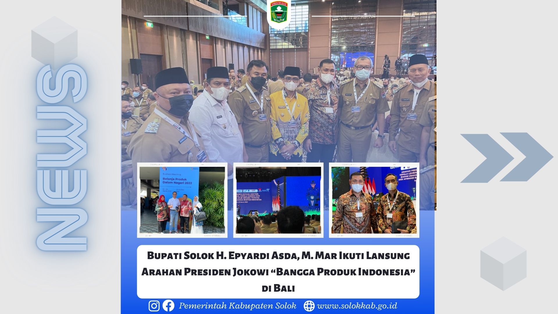 Bupati Solok H. Epyardi Asda, M. Mar Ikuti Lansung Arahan Presiden Jokowi, Bangga Produk Indonesia