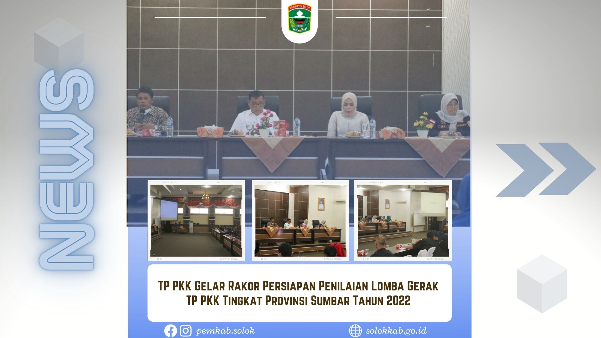 TP PKK Gelar Rakor Persiapan Penilaian Lomba Gerakan TP PKK Tingkat Provinsi Sumbar Tahun 2022