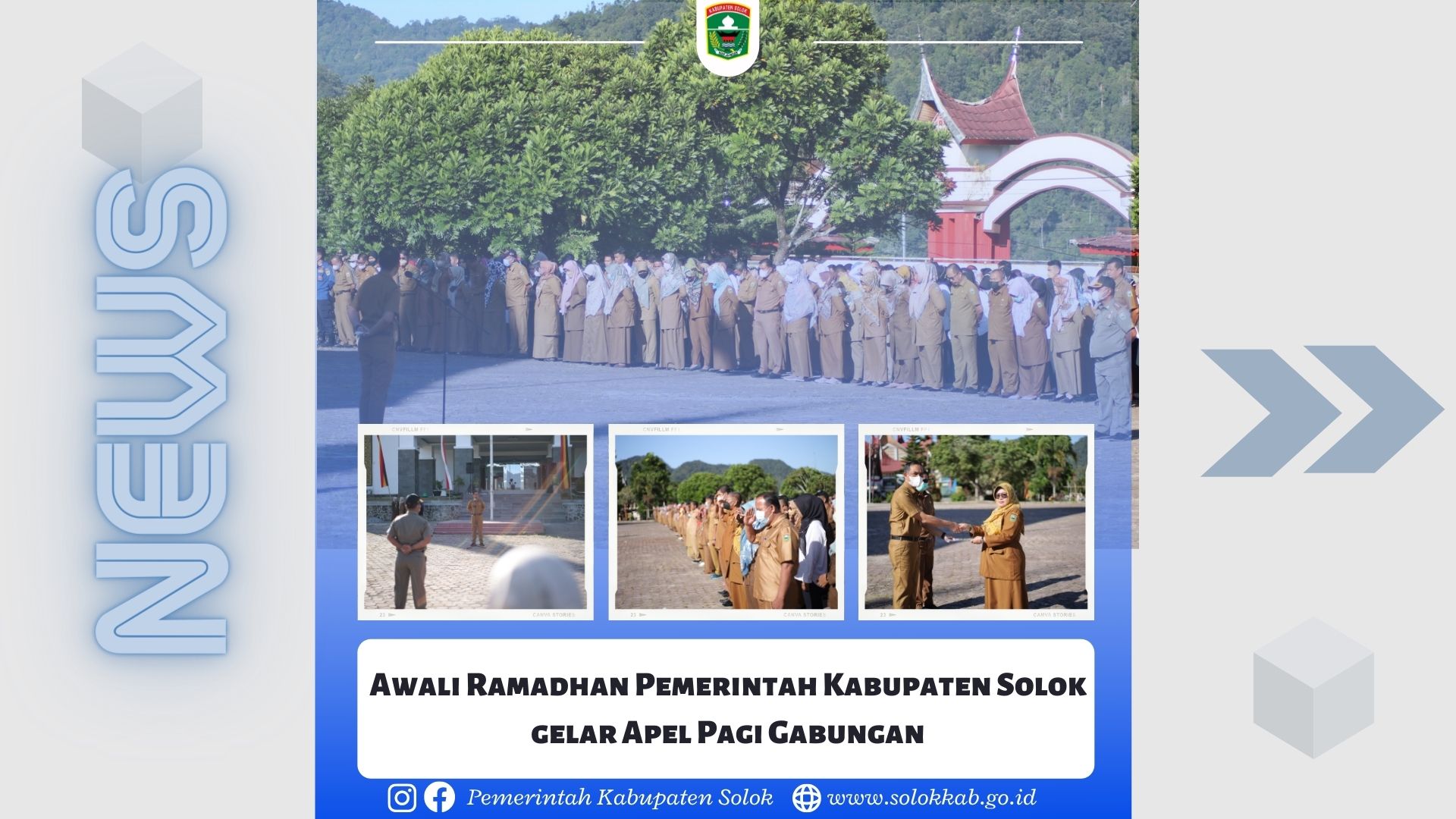 Awali Ramadhan Pemerintah Kabupaten Solok gelar Apel Pagi Gabungan