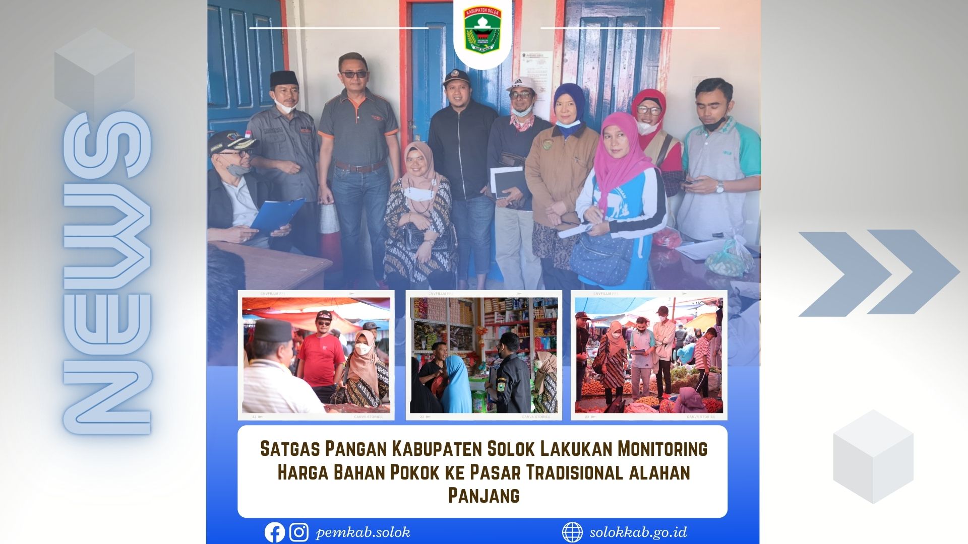 Satgas Pangan Kabupaten Solok Lakukan Monitoring Harga Bahan Pokok ke Pasar Tradisional Alahan Panjang