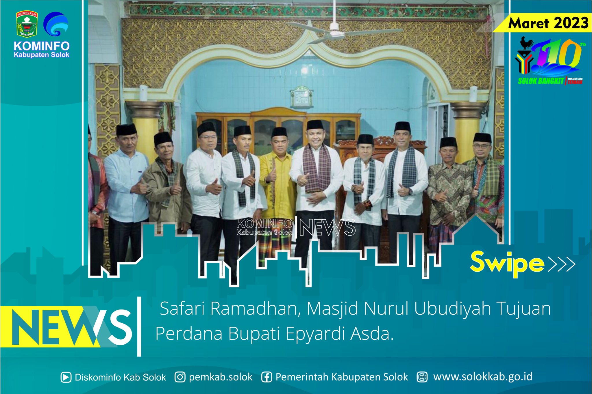 Safari Ramadan, Masjid Nurul Ubudiyah Tujuan Perdana Bupati Epyardi Asda.