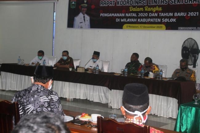 Jelang Libur Natal dan Tahun Baru,  Pemda Kabupaten Solok Rapat Koordinasi Lintas Sektoral