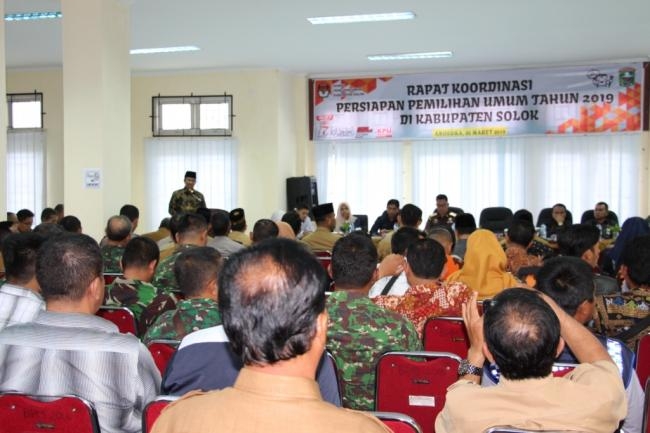 Rapat Koordinasi Persiapan Pemilu Tahun 2019 Kabupaten Solok