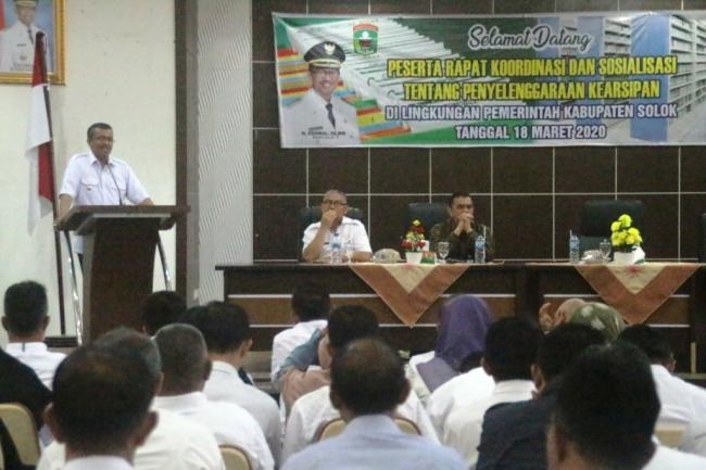 Bupati Buka Rapat Koordinasi dan Sosialisasi Penyelenggaraan Kearsipan di Lingkungan Pemda Kabupaten