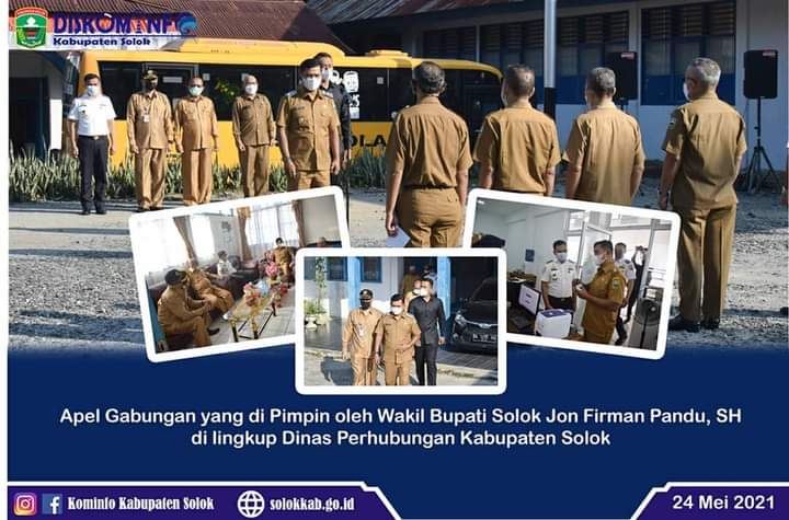 Wakil Bupati Solok Pimpin Apel Gabungan di Dinas Perhubungan