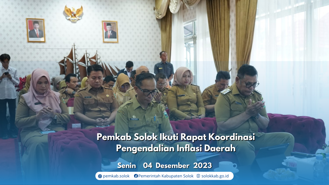 Pemkab Solok Ikuti Rapat Koordinasi Pengendalian Inflasi Daerah