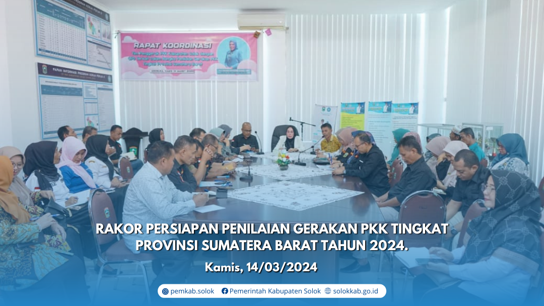 Rakor Persiapan Penilaian Gerakan PKK Tingkat Provinsi Sumatera Barat Tahun 2024.