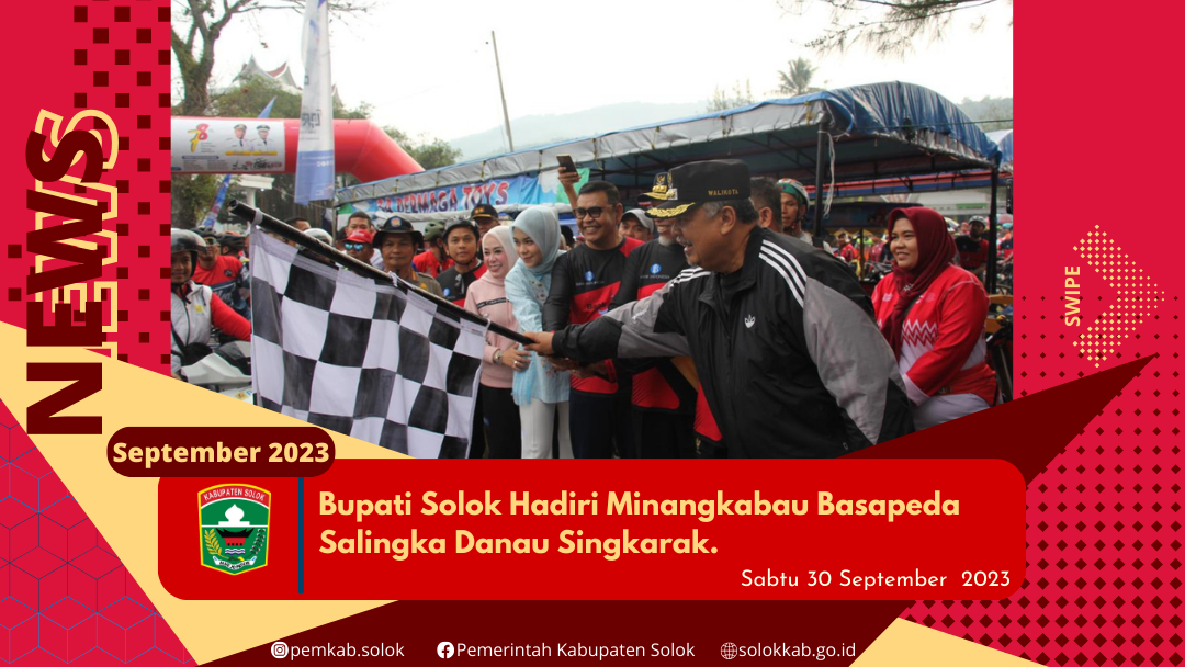 Bupati Solok Hadiri Minangkabau Basapeda Salingka Danau Singkarak.