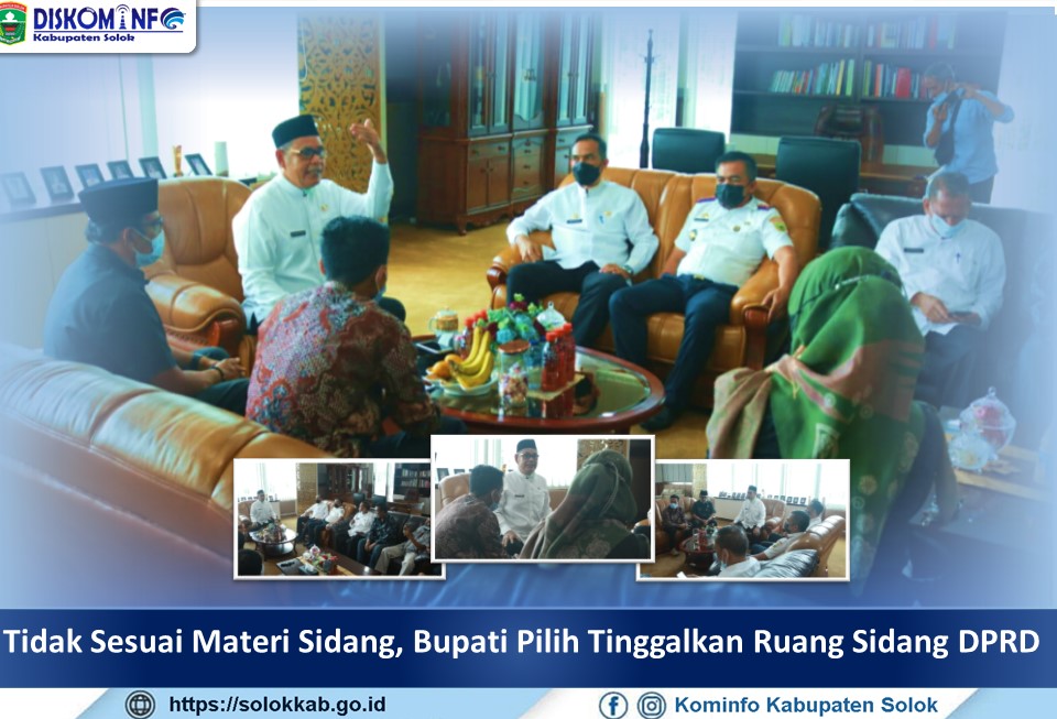 Tidak Sesuai Materi Sidang, Bupati Pilih Tinggalkan Ruang Sidang DPRD