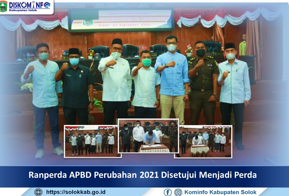 Ranperda APBD Perubahan 2021 Disetujui Menjadi Perda