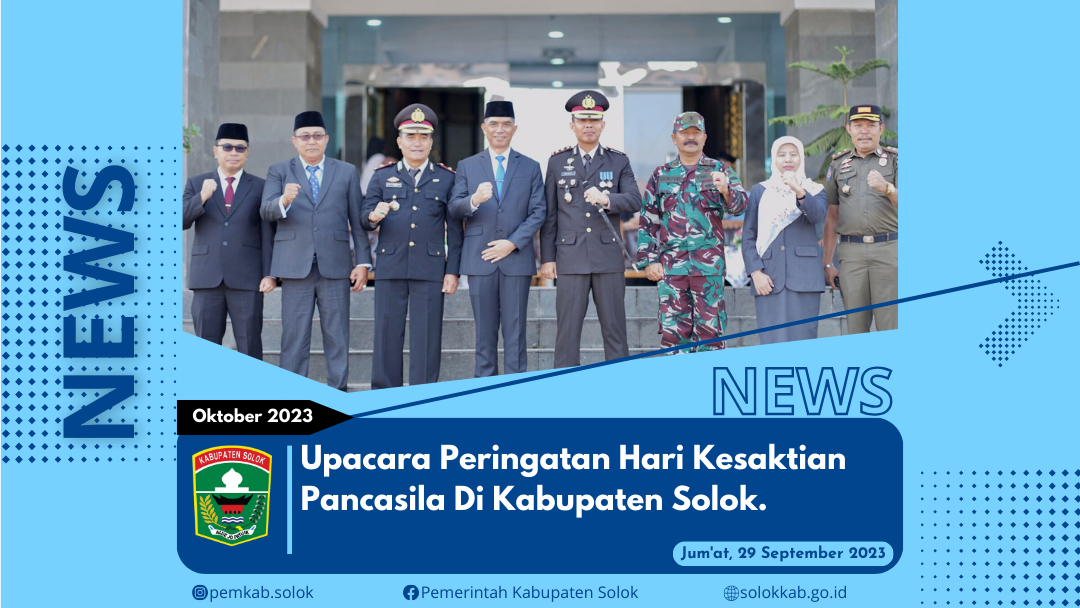 Upacara Peringatan Hari Kesaktian Pancasila Di Kabupaten Solok. 