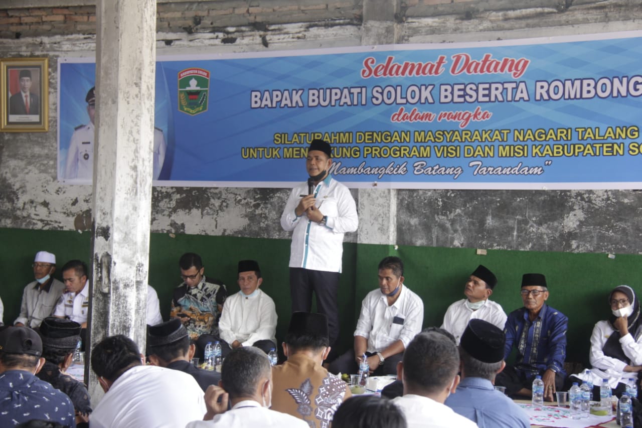 Bupati Solok Silaturahmi dengan masyarakat Nagari Talang