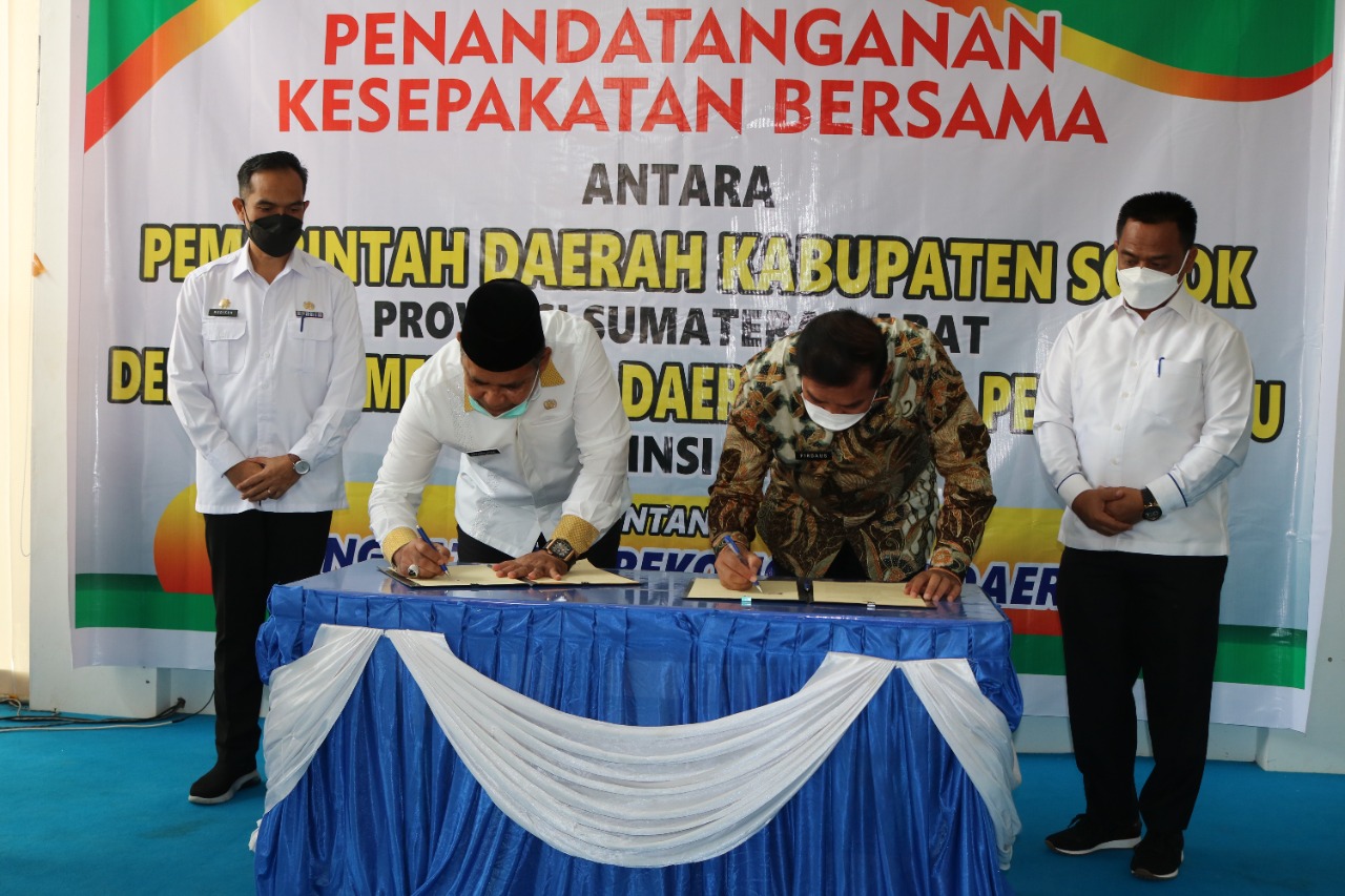 Pemda Kabupaten Solok Tandatangani MoU dengan Pemda Kota Pekanbaru