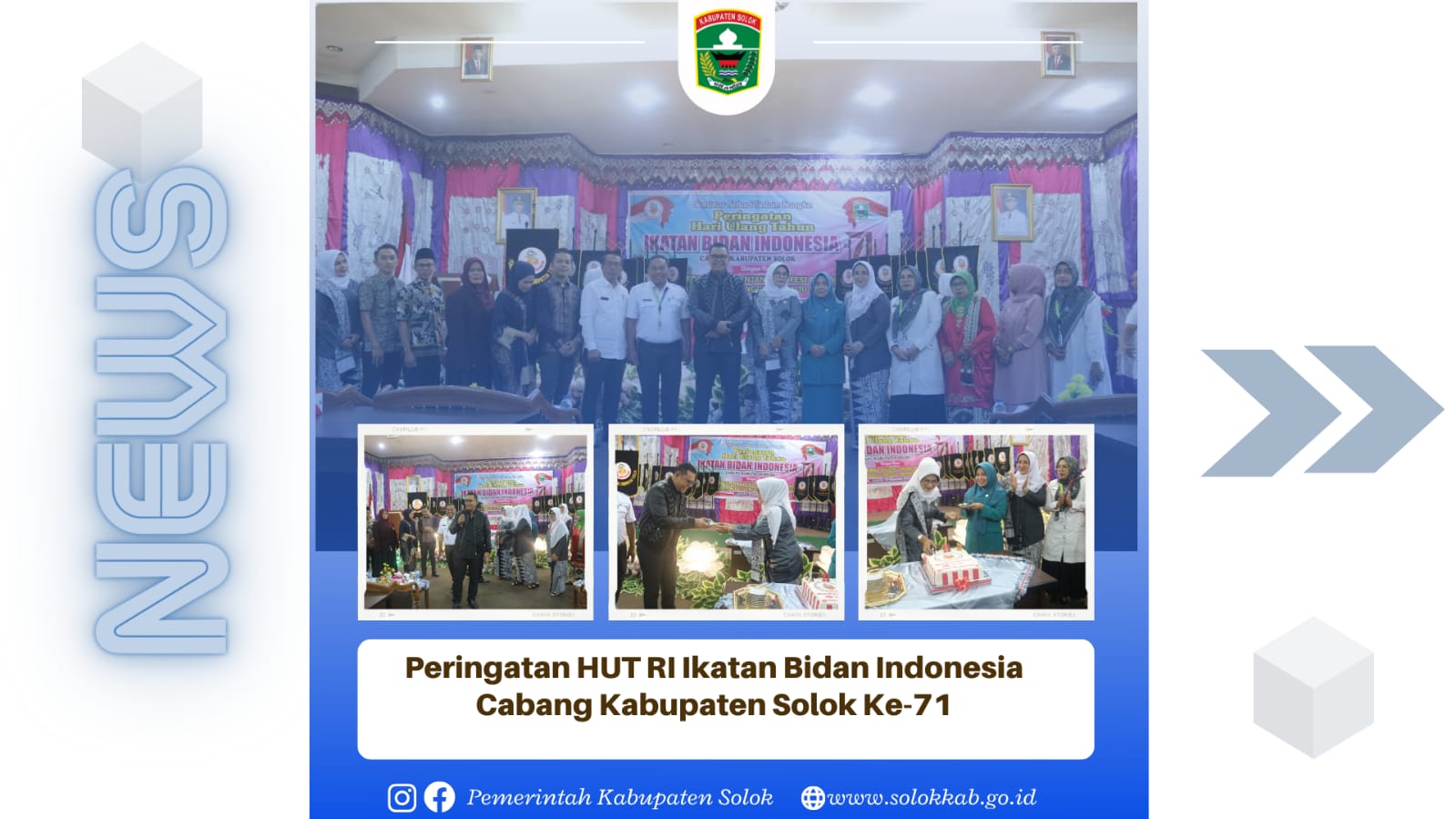Peringatan HUT Ikatan Bidan Indonesia Cabang Kabupaten Solok ke - 71