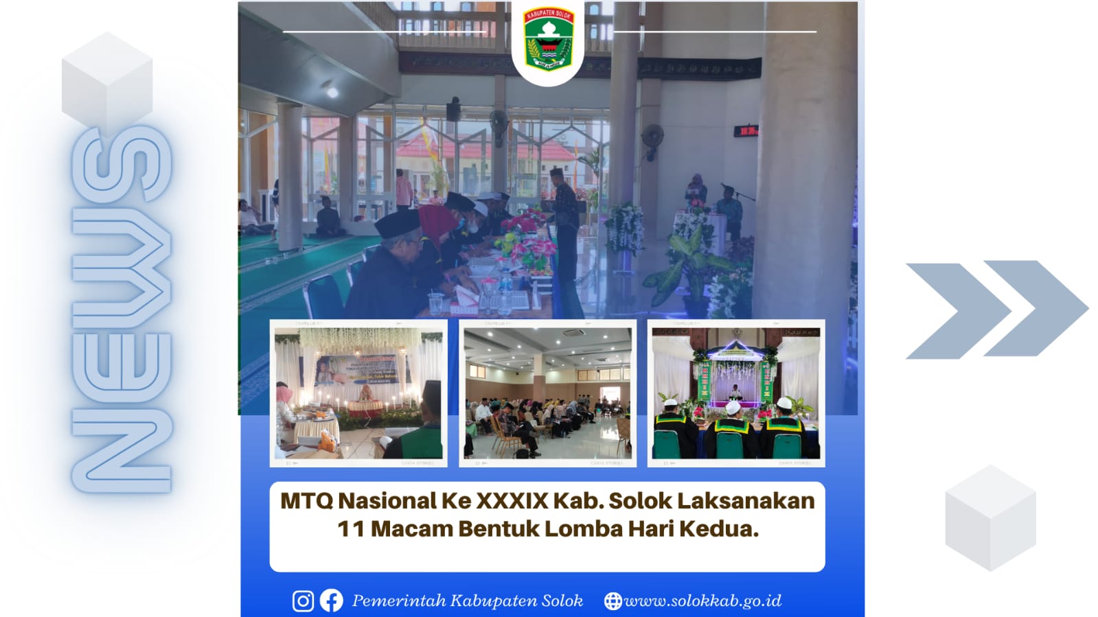 MTQ Nasional ke XXXIX Kab.Solok Laksanakan 11 Macam Bentuk Lomba di Hari Kedua