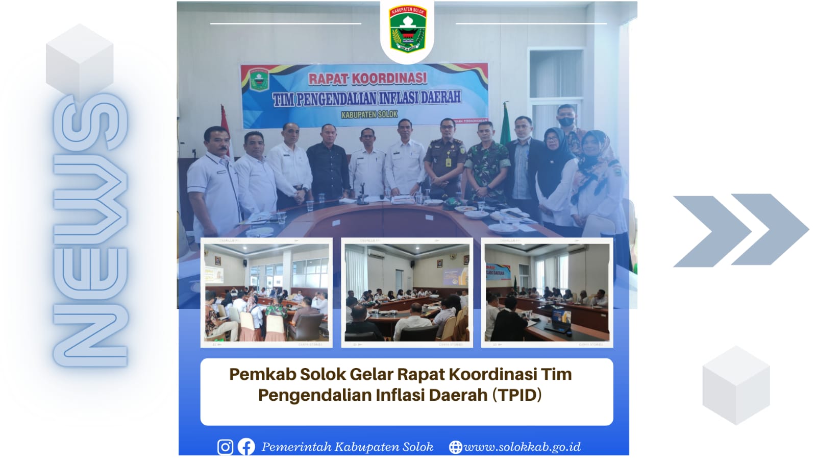 Pemkab Solok gelar Rapat koordinasi Tim Pengendalian Inflasi Daerah (TPID)