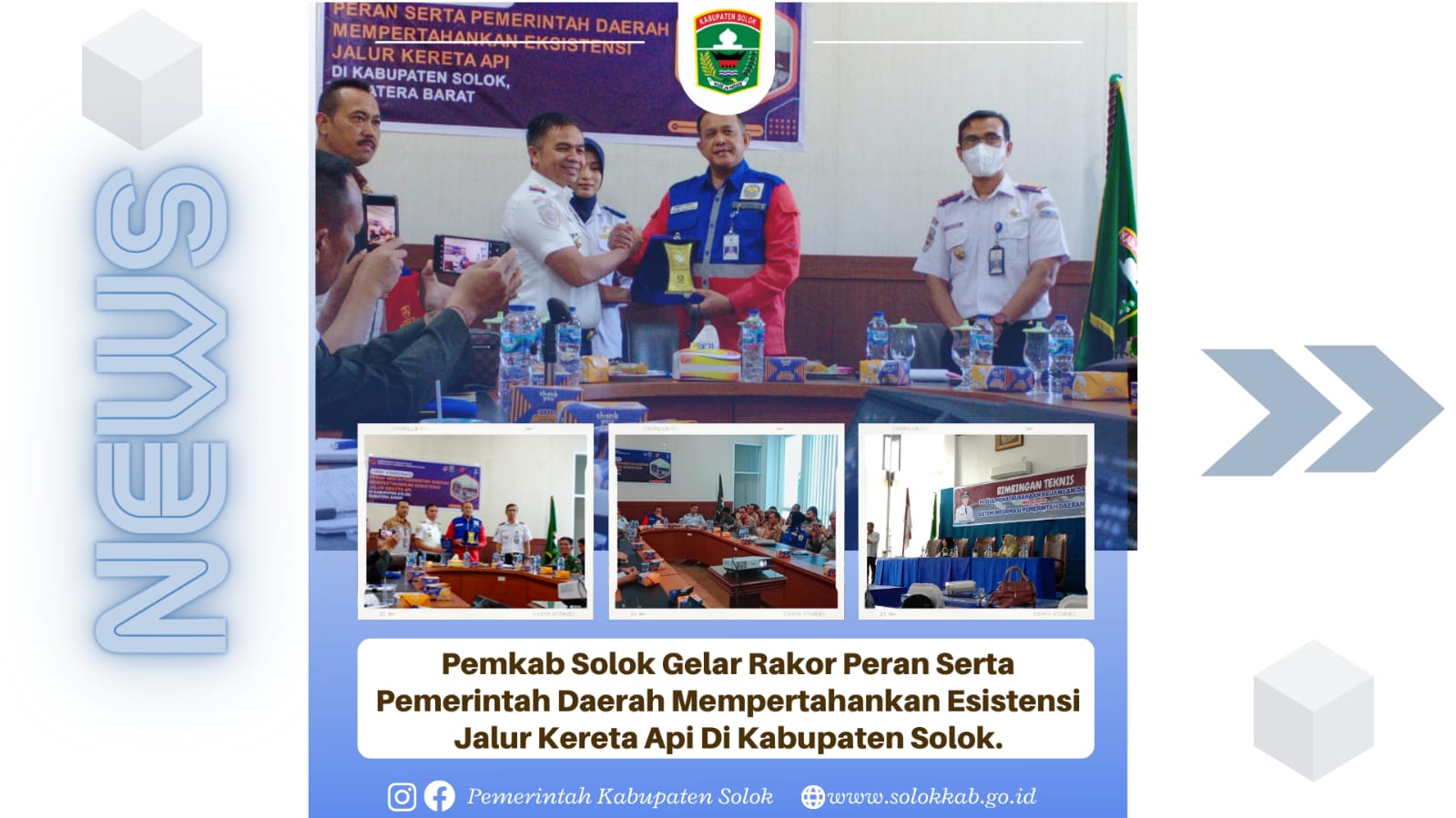 Pemkab Solok Gelar Rapat Koordinasi Peran Serta Pemerintah Daerah Mempertahankan Eksistensi Jalur Kereta Api di Kabupaten Solok, Sumatera Barat