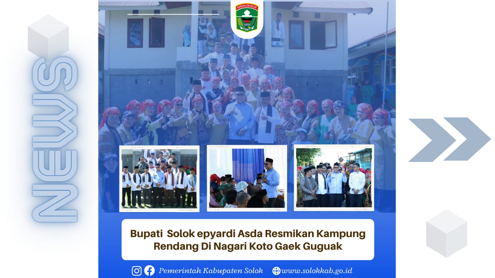 Bupati Solok Epyardi Asda Resmikan Kampung Rendang Di Nagari  Guguak. 