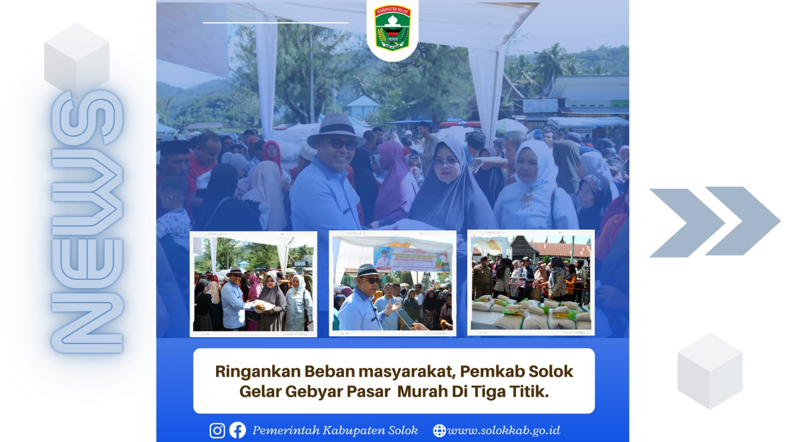  Ringankan Beban Masyarakat, Pemkab Solok Gelar Gebyar Pasar Murah Di Tiga Titik 