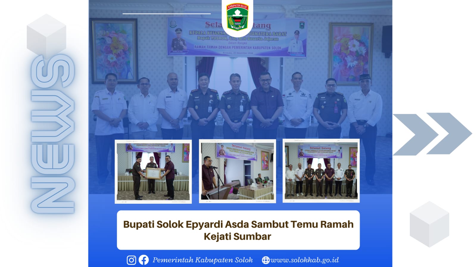  Bupati Solok Epyardi Asda Sambut Temu Ramah Kejati Sumbar. 