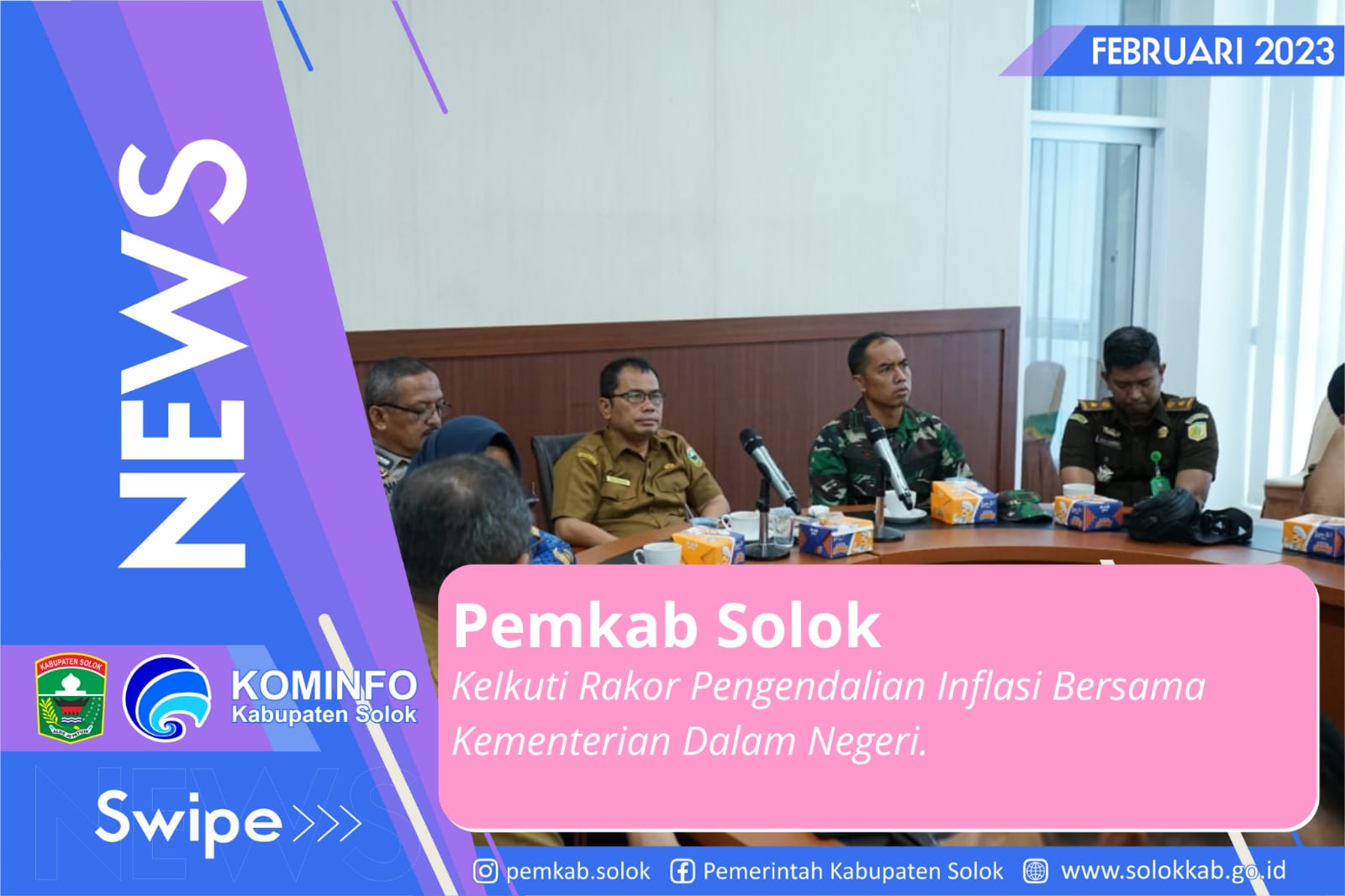 Pemkab Solok Ikuti Rakor Pengendalian Inflasi Bersama Kementerian Dalam Negeri.