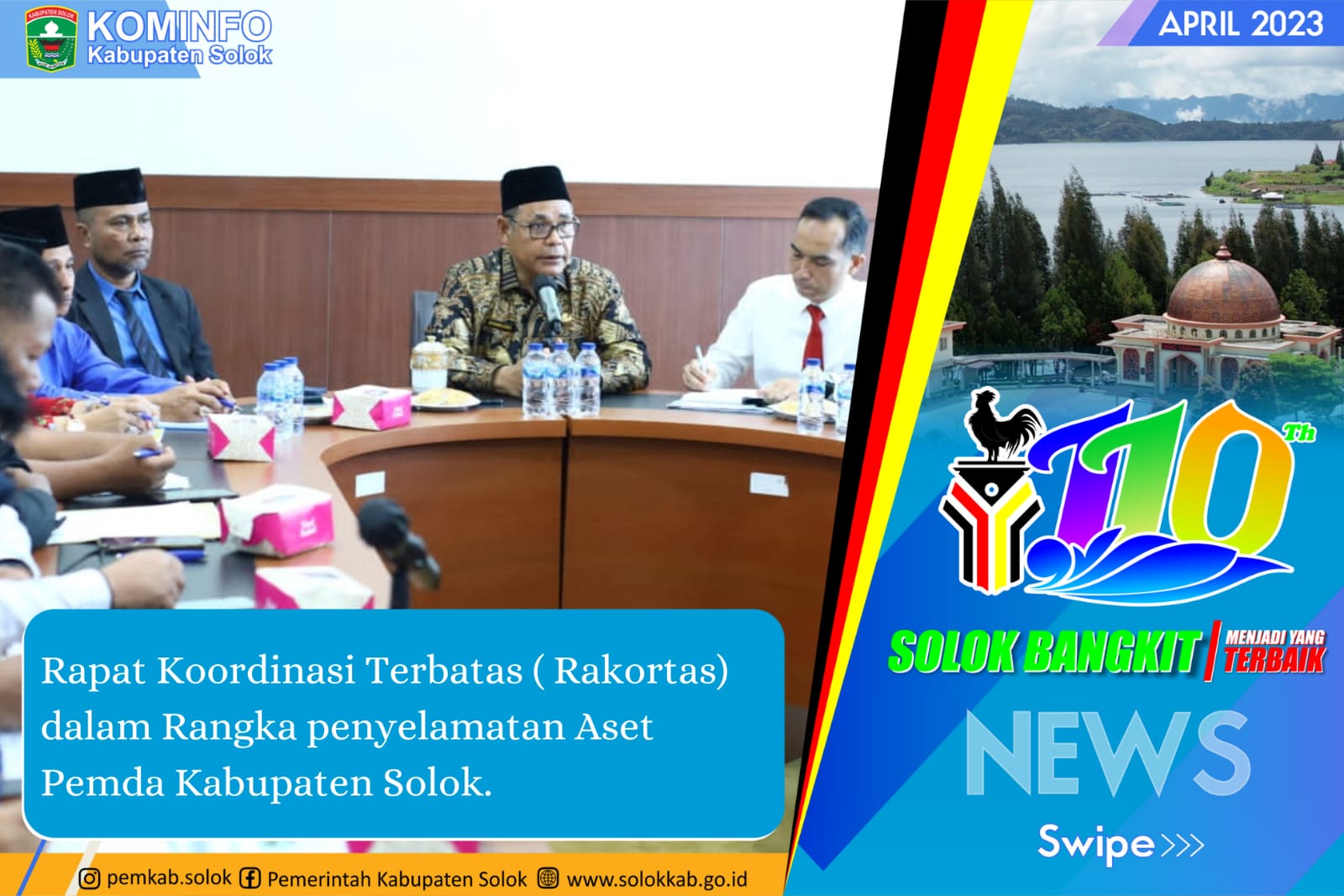 Rapat Koordinasi Terbatas (Rakortas) dalam rangka penyelamatan Aset Pemda Kabupaten Solok.