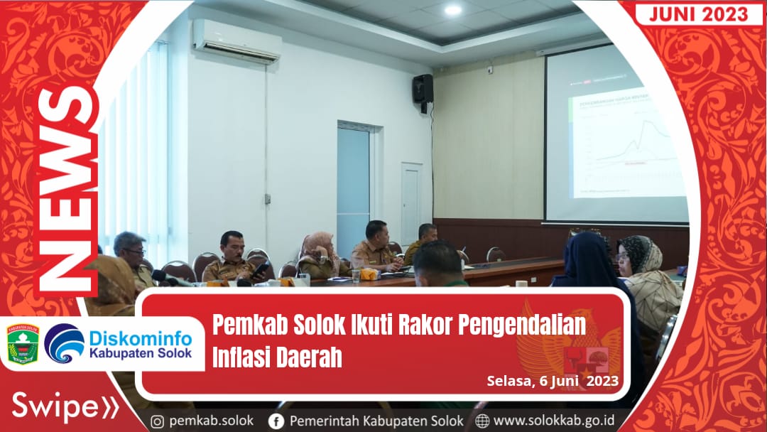 Pemkab Solok Ikuti Rakor Pengendalian Inflasi Daerah