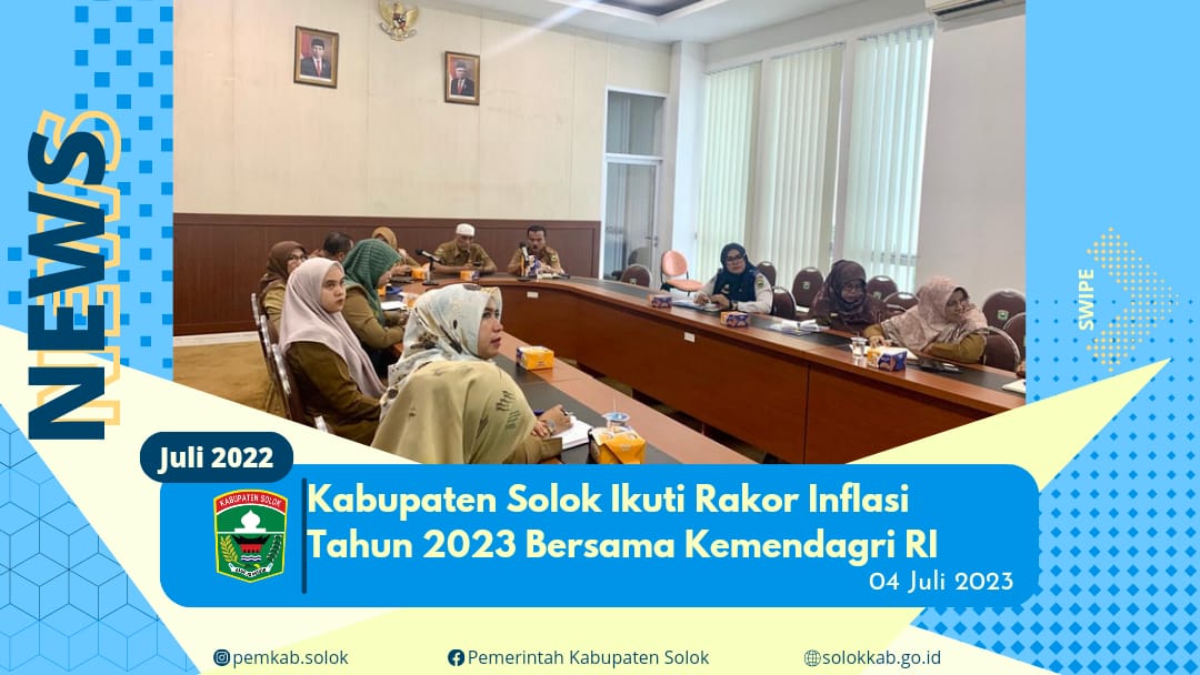 Kabupaten Solok Ikuti Rakor Inflasi Tahun 2023 Bersama Kemendagri RI.