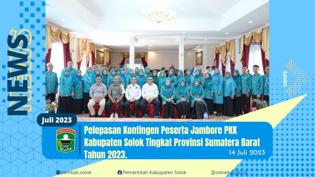 Pelepasan Kontingen Peserta Jambore PKK Kabupaten Solok Tingkat Provinsi Sumatera Barat Tahun 2023.