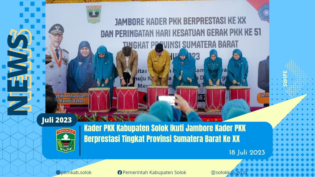 Kader PKK Kab.Solok ikuti Jambore Kader PKK Berprestasi Tingkat Provinsi Sumatera Barat ke XX