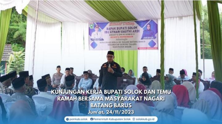  Kunjungan Kerja dan Temu Ramah Bupati Solok Bersama Masyarakat Ke Nagari Batang Barus