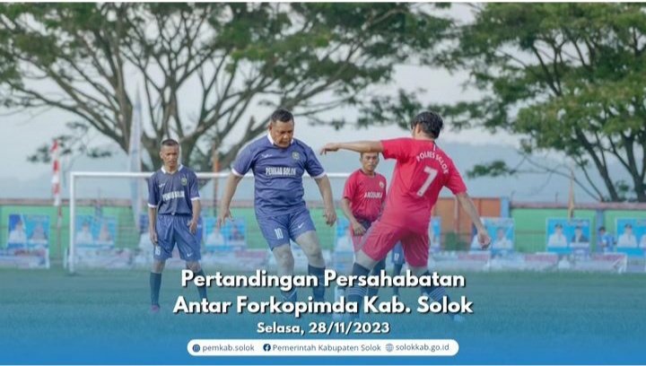  Pertandingan Persahabatan Antar Forkopimda Kabupaten Solok: Bupati Epyardi Asda Beraksi di Gelanggang Olahraga Batubatupang Koto Baru