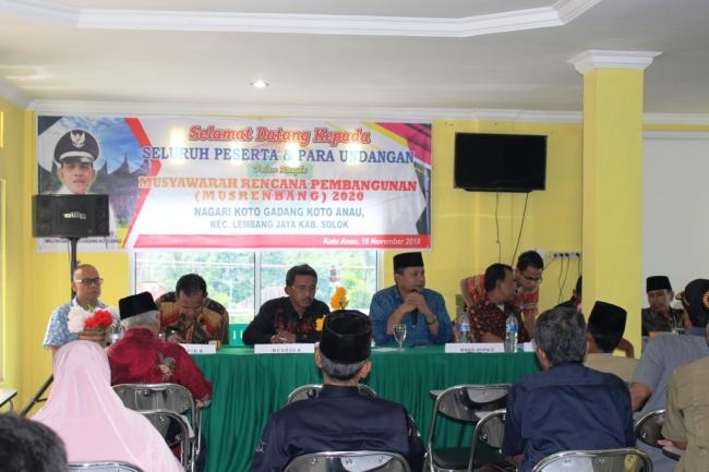 Pembukaan Musrenbang Tahun 2020 Nagari Koto Gadang Koto Anau Kecamatan Lembang Jaya 