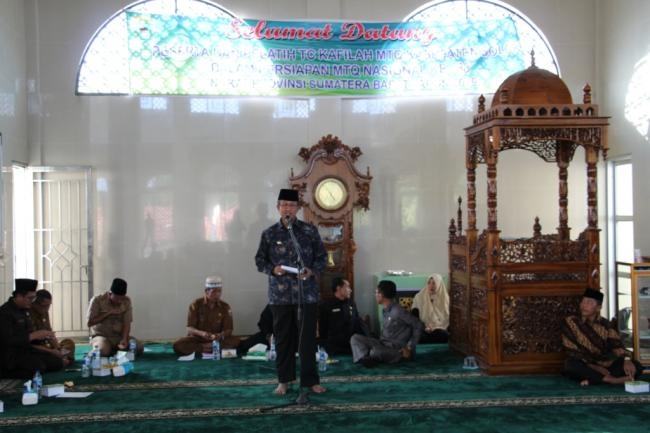 Bupati Tinjau Pelatihan TC Kafilah MTQ dalam Rangka Persiapan MTQ Nasional Tingkat Propinsi