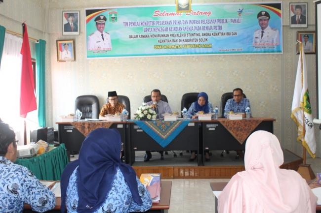 Dinas Kesehatan Kabupaten Solok adakan Penilaian Kompetensi Pelayanan Prima dan Inovasi Pelayanan Pu