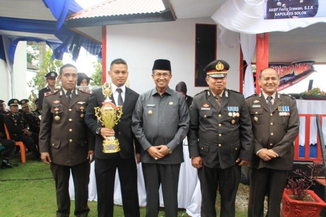 Upacara Peringatan HUT Bhayangkara ke 73 di Lembah Gumanti