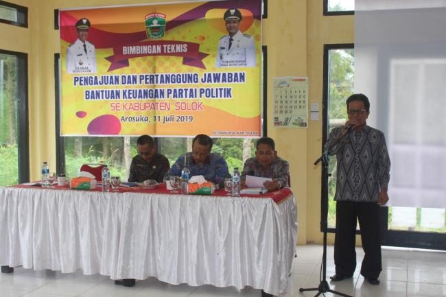 Kesbangpol Adakan Bimtek Pengajuan dan Pertanggungjawaban Bantuan Keuangan bagi Partai Politik se-Ka