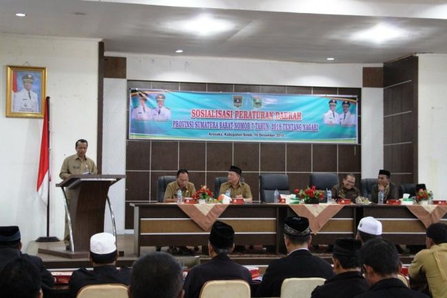 Â Â Â Â Â  Pemda Kabupaten Solok adakan Sosialisasi Perda Propinsi Sumbar Tentang Nagari