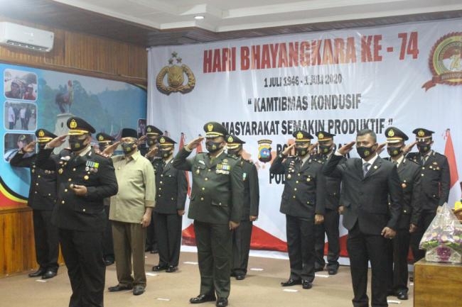Bupati Hadiri Peringatan Bhayangkara ke-74 Secara Virtual
