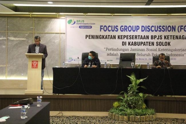 FGD Peningkatan Kepesertaan BPJS Ketenagakerjaan di Kabupaten Solok