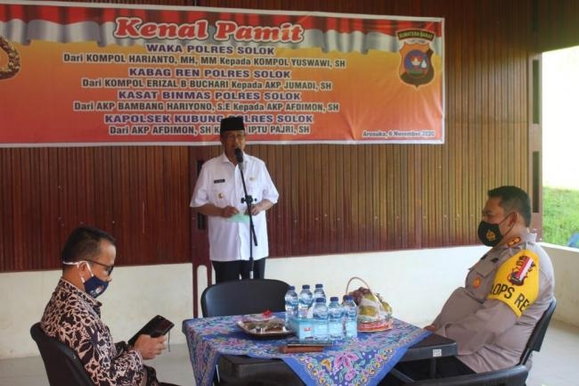 Bupati Hadiri Acara Kenal Pamit Beberapa Pejabat Polres Solok Arosuka