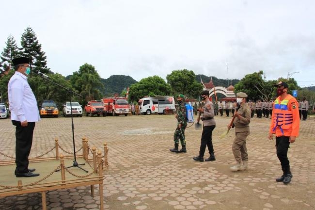 Bupati Pimpin Apel Kesiapsiagaan Penanggulangan Bencana  Tingkat Kabupaten Solok