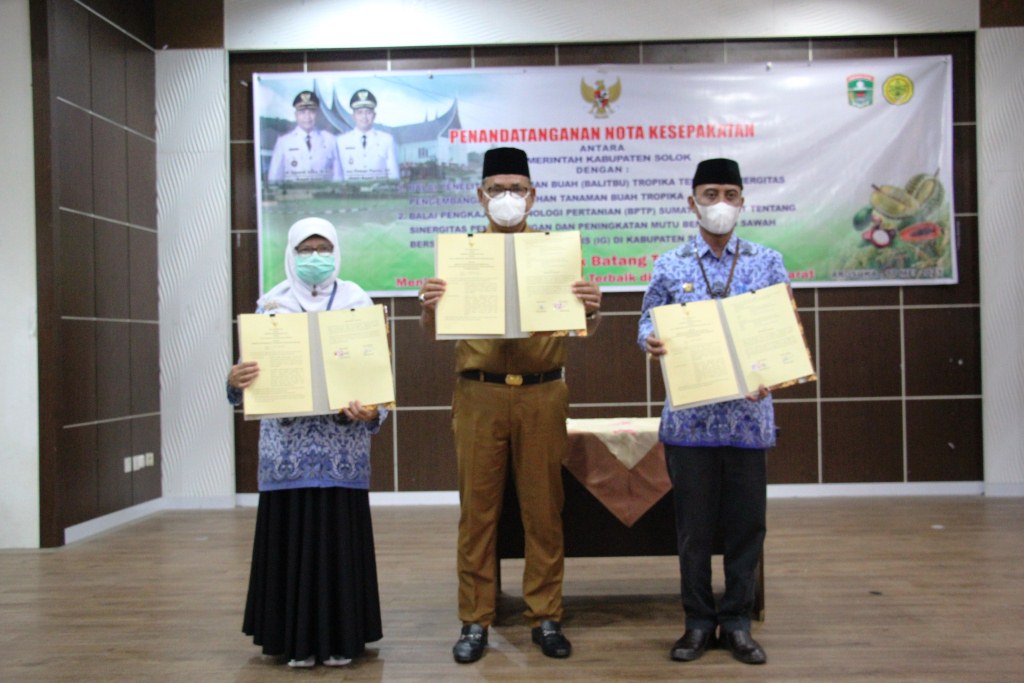Majukan Sektor Pertanian Bupati Solok Gandeng Balitbu Tropika dan BPTP Sumbar