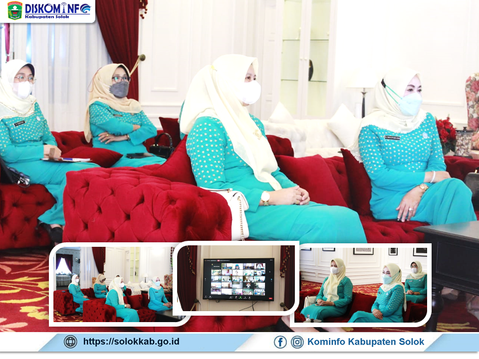 Ketua TP-PKK Kabupaten Solok Ikuti Webinar Peringatan  Hari Anak Nasional 2021 Secara Virtual