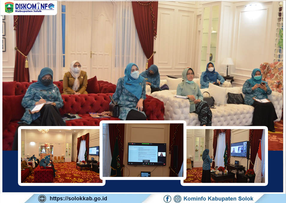 Ketua TP-PKK Kabupaten Solok Ikuti Webinar  Diseminasi Informasi Hasil Evaluasi Posyandu Aktif