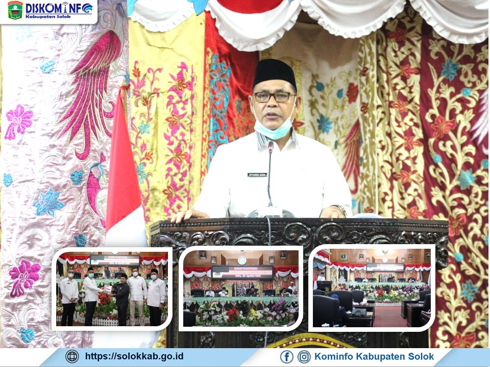 Rapat Paripurna DPRD dalam Rangka Penyampaian Nota Penjelasan Umum  tentang Rancangan KUA-PPAS Kabupaten Solok Tahun 2022