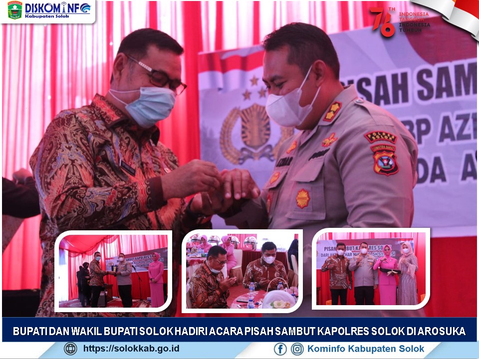 Bupati dan Wakil Bupati Solok Hadiri Pisah Sambut Kapolres Solok