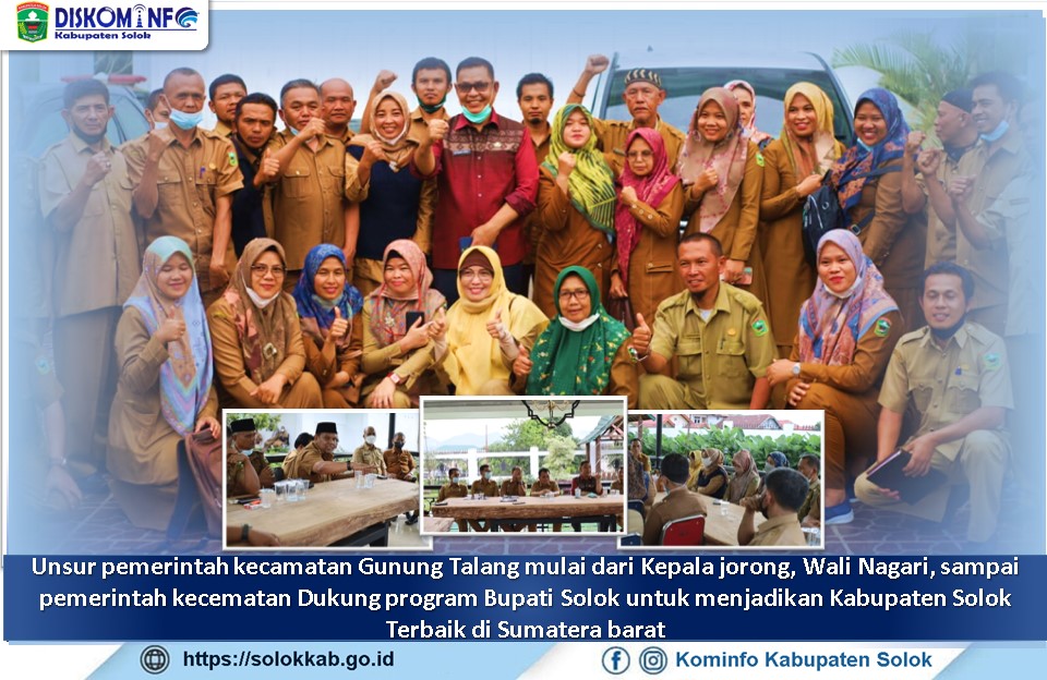 Walinagari beserta Perangkat Nagari Kecamatan Gunung Talang  Bersilaturahmi dengan Bupati Solok